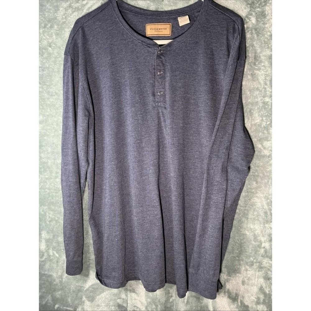 Clearwater Outfitters Shirt Mens Large Blue Long Sleeve Cotton Blend XXL
